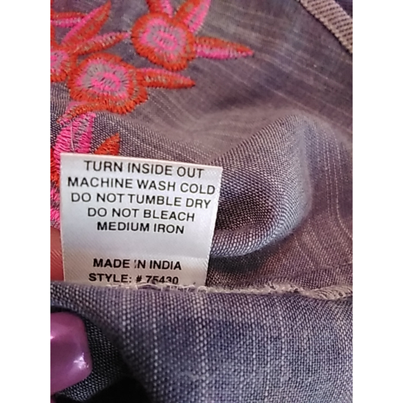 💕NWOT Uncle Frank Dress Size XS Blue Pink Floral Embroidered Sleeveless - Picture 9 of 12